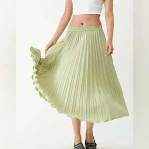 vintage yumi sienne by yumi katsura green pistachio pleated skirt